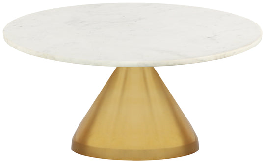 Emery White Marble Coffee Table - Furniture Depot