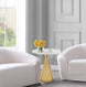 Emery White Marble End Table - Furniture Depot