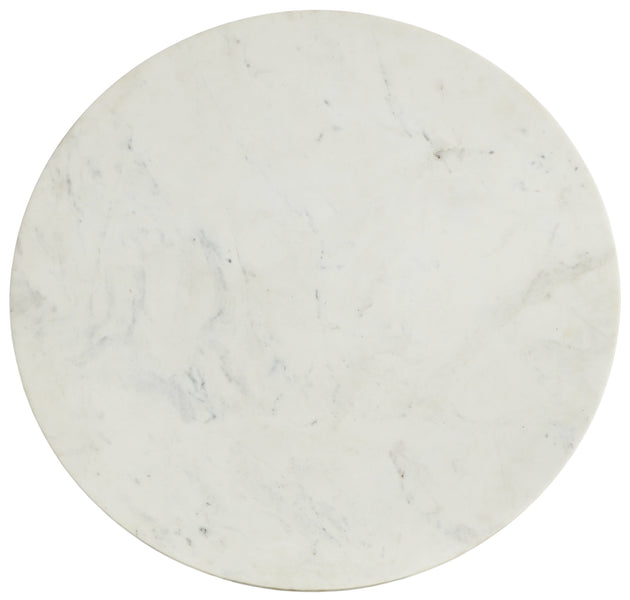 Emery White Marble End Table - Furniture Depot