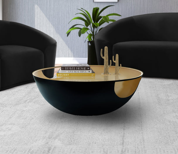 Doma Black / Gold Coffee Table - Furniture Depot