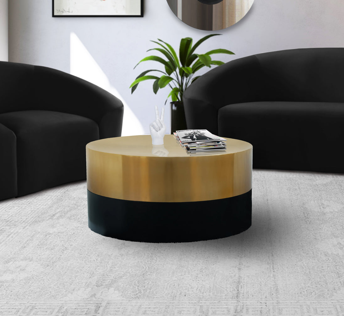 Sun Black / Gold Coffee Table - Furniture Depot