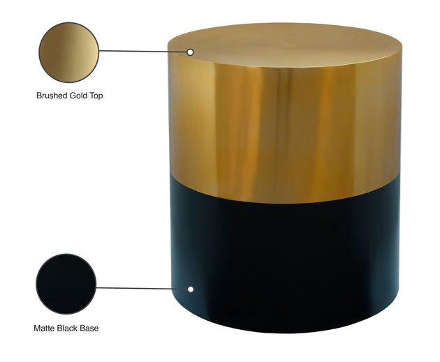 Sun Black / Gold End Table - Furniture Depot