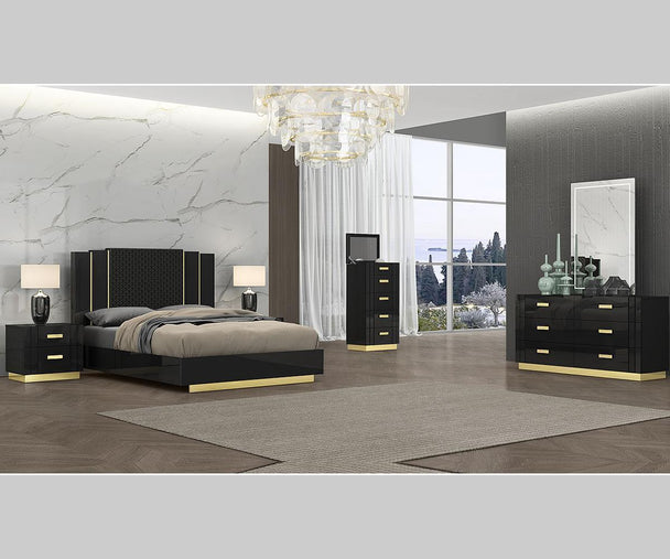 Synergy Black Bedroom Collection - Furniture Depot