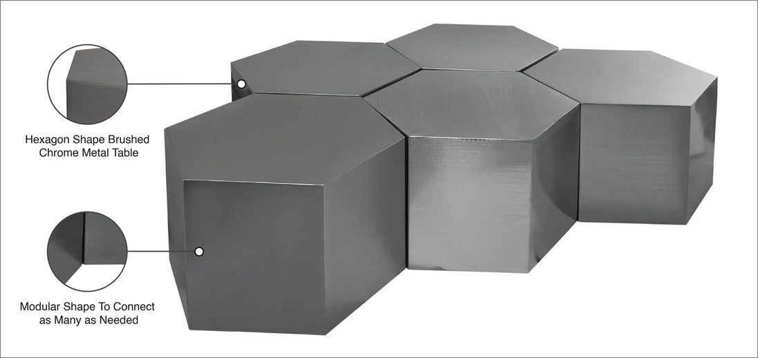 Hexagon 5 PC. Coffee Table - Furniture Depot