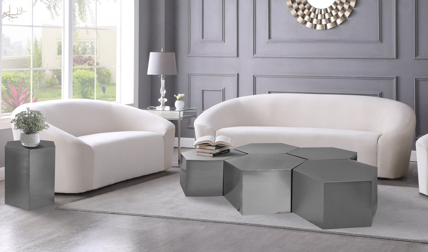Hexagon 5 PC. Coffee Table - Furniture Depot