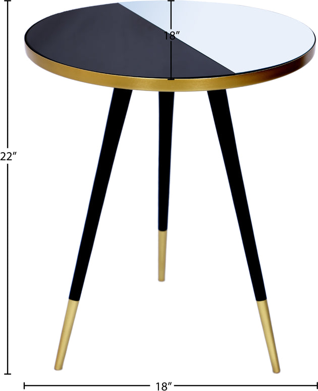 Reflection Gold / Black End Table - Furniture Depot