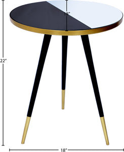 Reflection Gold / Black End Table - Furniture Depot