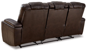 Mancin Reclining Sofa with Drop Down Table - Furniture Depot (7882841587960)