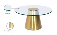 Load image into Gallery viewer, Glassimo Brushed Gold Coffee Table - Furniture Depot