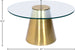 Glassimo Brushed Gold Coffee Table - Furniture Depot