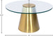 Glassimo Brushed Gold Coffee Table - Furniture Depot