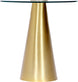 Glassimo Brushed Gold End Table - Furniture Depot