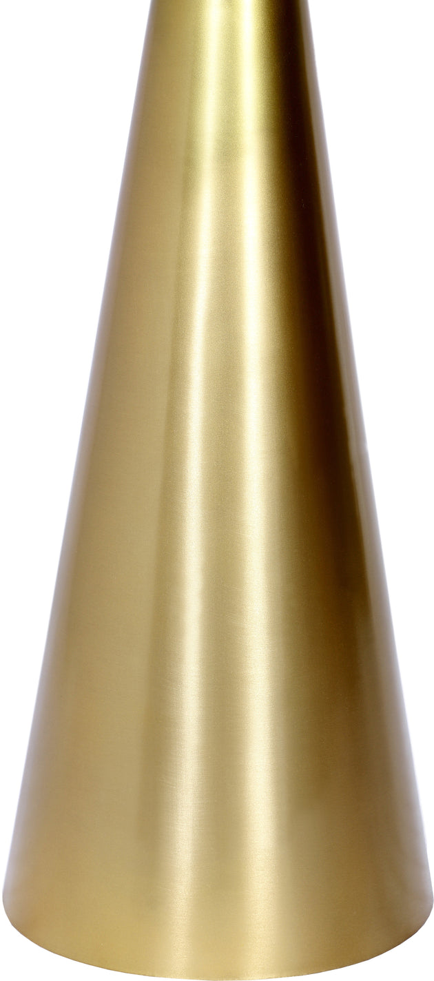 Glassimo Brushed Gold End Table - Furniture Depot