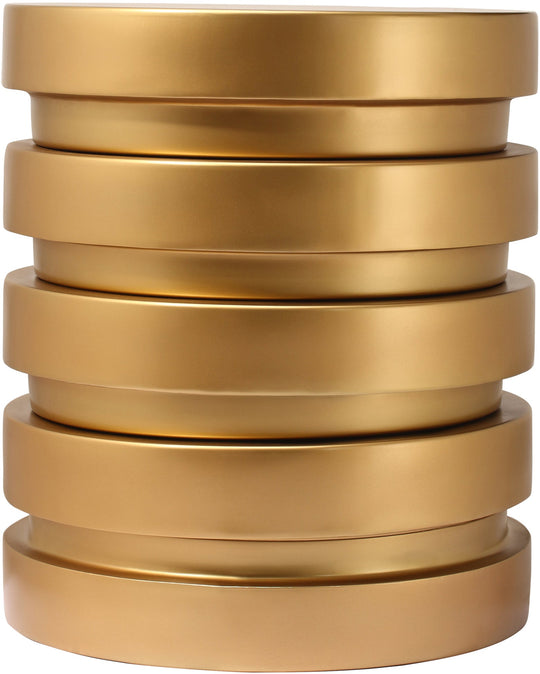 Levels Brushed Gold End Table - Furniture Depot