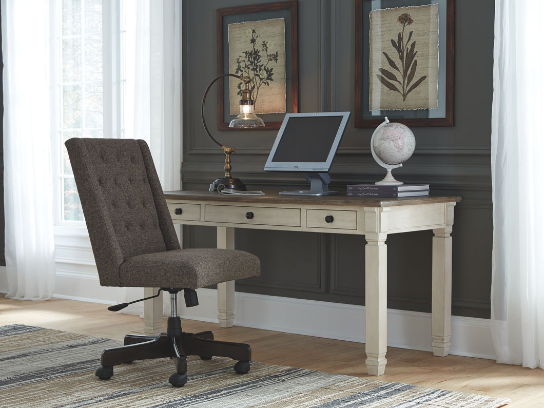 Bolanburg White / Brown / Beige 2 Pc. Home Office Desk, Swivel Chair