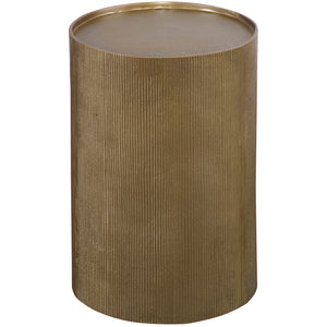 Adrina Drum Accent Table Gold