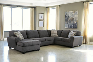 Ambee Slate Left Arm Facing Chaise 3 Pc Sectional