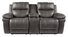 Load image into Gallery viewer, Erlangen Power Reclining Loveseat with Console - Midnight - Furniture Depot