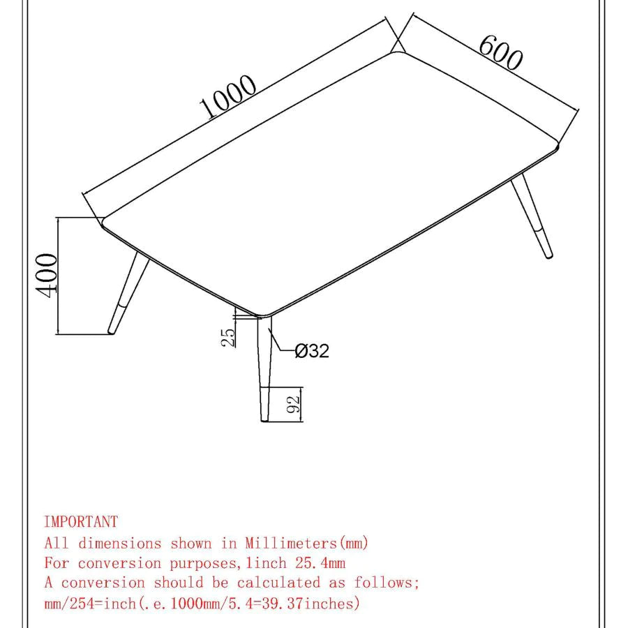 Emery Rectangular Coffee Table in White - Furniture Depot