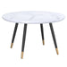 Emery Round Coffee Table in White - Furniture Depot