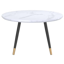 Load image into Gallery viewer, Emery Round Coffee Table in White - Furniture Depot
