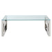 EROS-COFFEE TABLE-SILVER - Furniture Depot