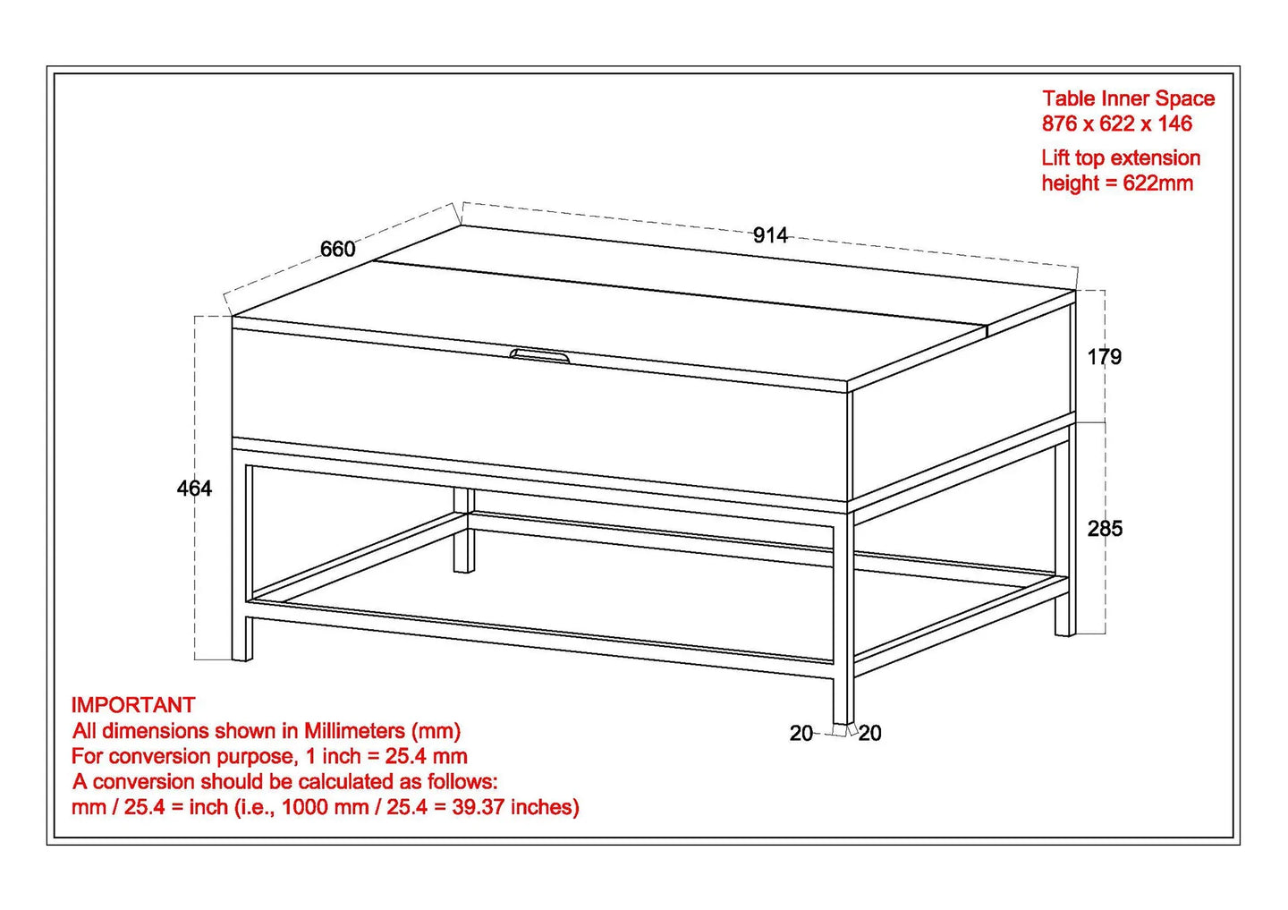 OJAS-LIFT-TOP COFFEE TABLE-NATURAL BURNT - Furniture Depot