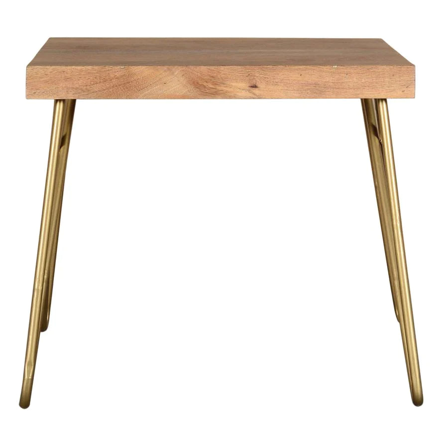 Madox Coffee Table in Natural & Aged Gold - Furniture Depot