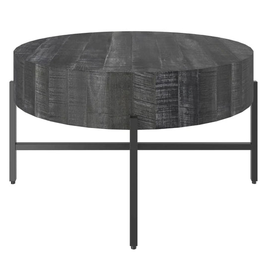 Blox Round Coffee Table in Grey - Furniture Depot