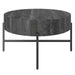 Blox Round Coffee Table in Grey - Furniture Depot