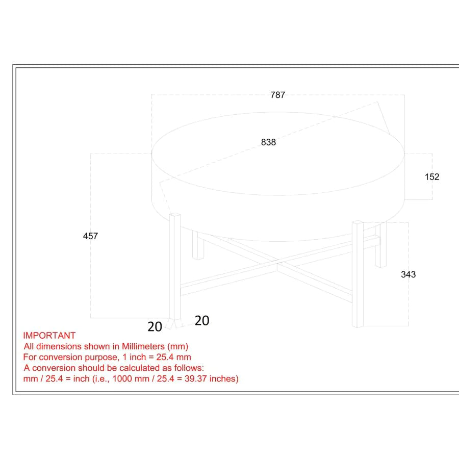 Blox Coffee Table in Natural - Furniture Depot