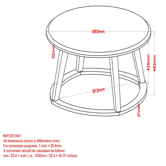 PASCAL-COFFEE TABLE-GREY - Furniture Depot