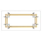 Florina Rectangular Coffee Table in Silver and Gold - Furniture Depot