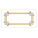 Florina Rectangular Coffee Table in Silver and Gold - Furniture Depot