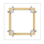 Florina Square Coffee Table in Silver and Gold - Furniture Depot