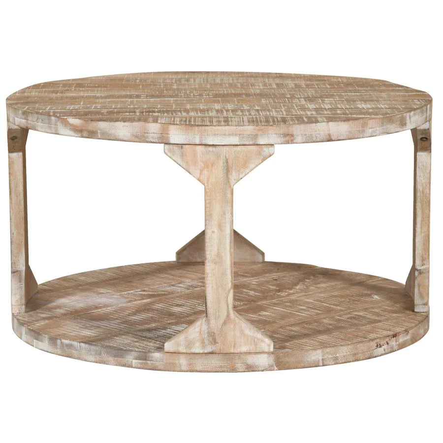 Avni Coffee Table in Distressed Natural - Furniture Depot