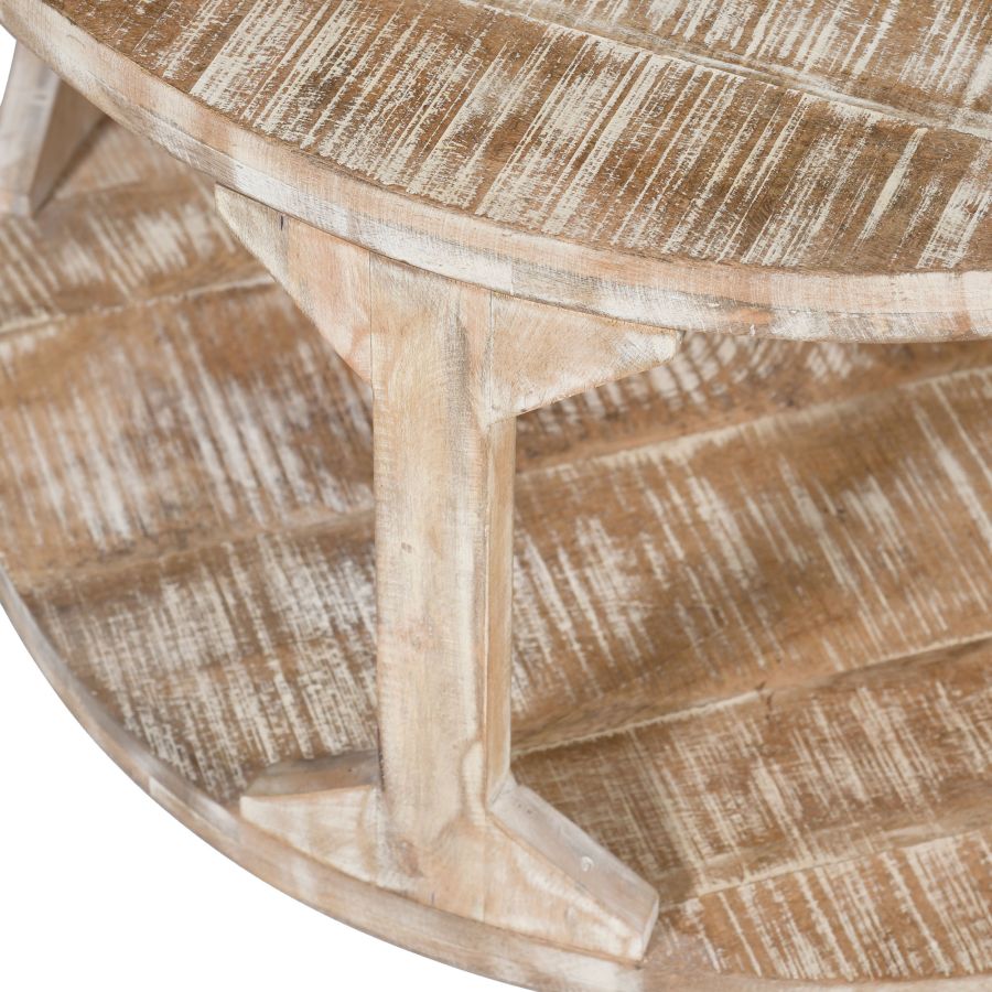 Avni Coffee Table in Distressed Natural - Furniture Depot