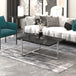 Veno Coffee Table in Black and Silver - Furniture Depot