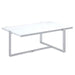 Veno Coffee Table in White and Silver - Furniture Depot