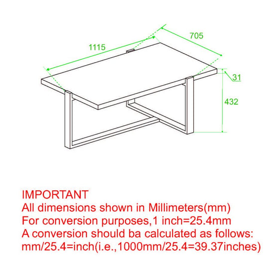 Veno Coffee Table in White and Silver - Furniture Depot