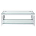 Estrel Rectangular Coffee Table in Silver - Furniture Depot