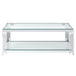 Estrel Rectangular Coffee Table in Silver - Furniture Depot