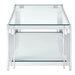 Estrel Rectangular Coffee Table in Silver - Furniture Depot