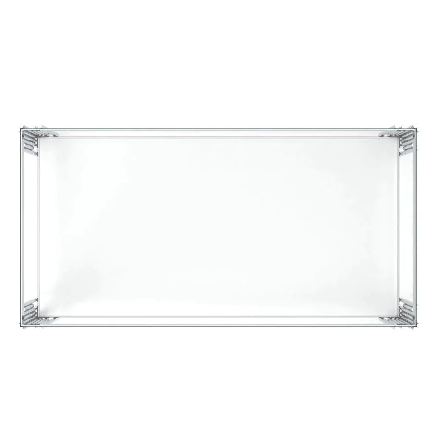 Estrel Rectangular Coffee Table in Silver - Furniture Depot