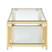 Estrel Rectangular Coffee Table in Gold - Furniture Depot