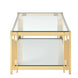 Estrel Rectangular Coffee Table in Gold - Furniture Depot
