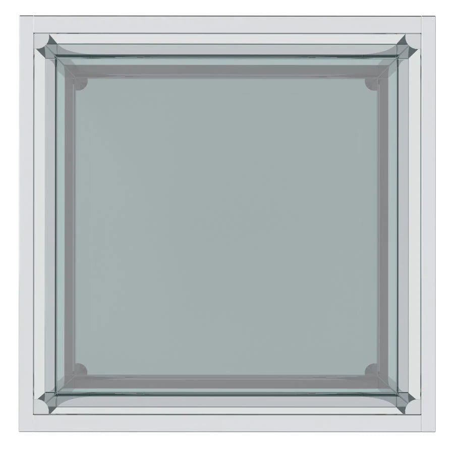 Casini Large Square Coffee Table in Silver - Furniture Depot