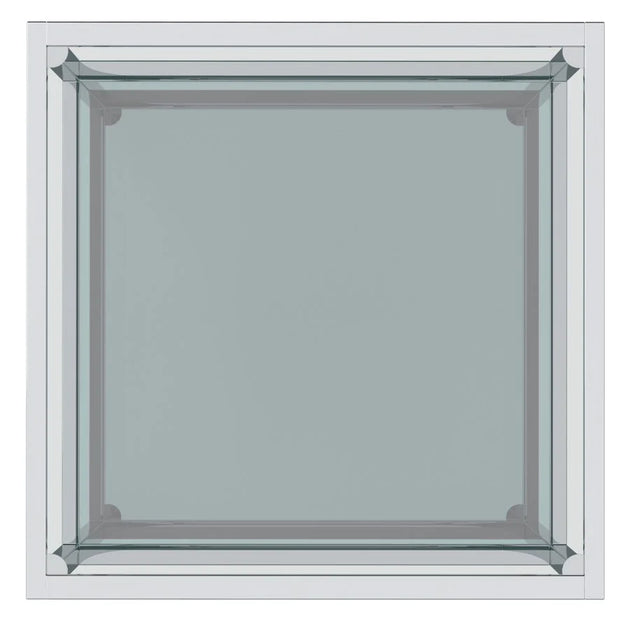 Casini Large Square Coffee Table in Silver - Furniture Depot