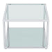 Casini Small Square Coffee Table in Silver - Furniture Depot