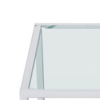 Casini Small Square Coffee Table in Silver - Furniture Depot
